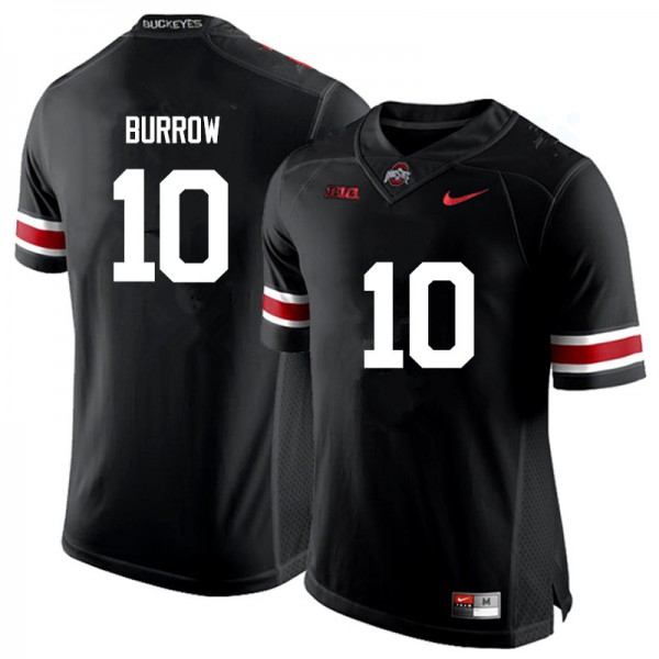 Ohio State Buckeyes #10 Joe Burrow Men NCAA Jersey Black OSU4881